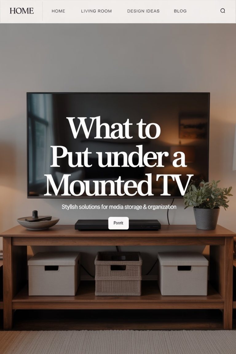 What to Put Under a Mounted TV: 15 Stylish & Functional Ideas
