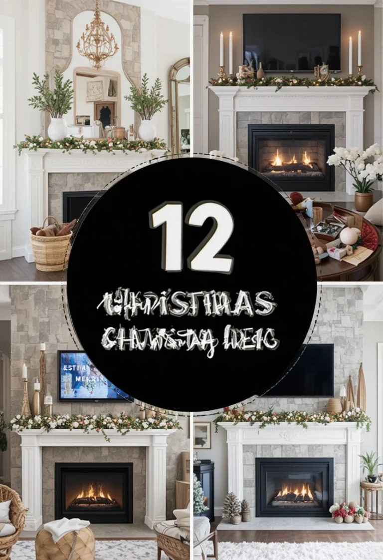 🎄 12 Christmas Decor Ideas for Living Room Mantles with TV
